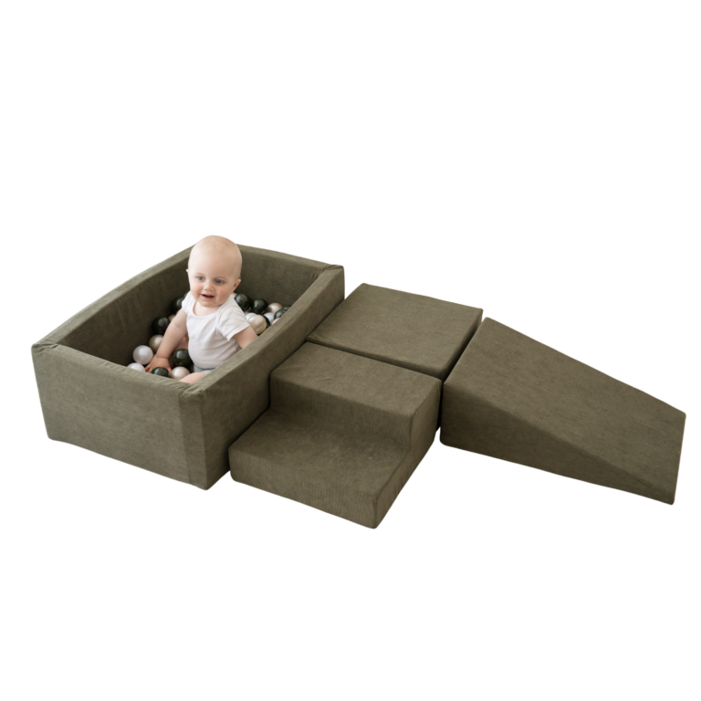4-in-1 foam ball pit play set corduroy green productshot