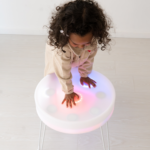 Lumi'sense Interactive Light-Up Sensory Table touch light with kid