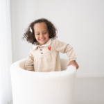 adventure tunnel foam bouclé cream kid climbing
