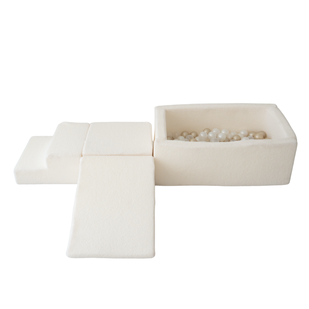 foam ball pit play set bouclé cream productshot