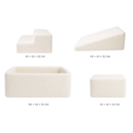 foam ball pit play set bouclé cream dimensions product