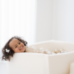foam ball pit play set bouclé cream ball pit kid