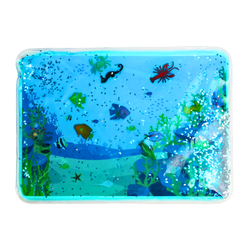 Liquid filled sensory pad with theme ocean animals productshot