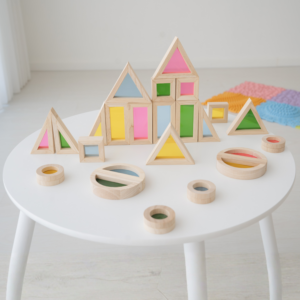 Rainbow wooden window blocks lumisky productshot