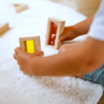 rainbow wooden window blocks lumisky detail in playtime